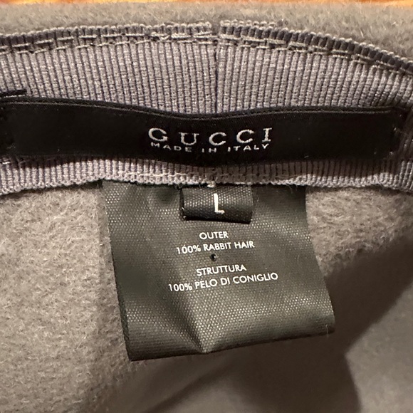 Gucci Gray Hat with Gold Accent - Picture 5 of 5